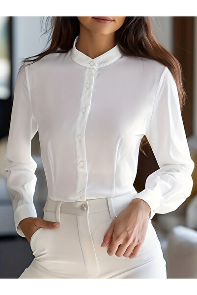 Take Two By Styli White Long Sleeve Buttoned Shirt