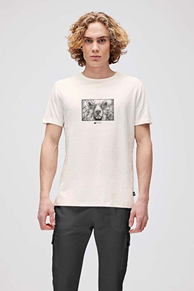 Bad Bear تي شيرت وول بير وايت للرجال مطبوع