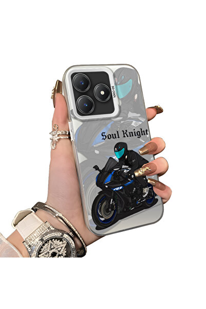 ucuc Realme Note 60 Compatible Hard Acrylic Back Silicone Edge Lens Protectio...