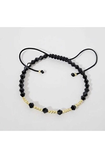 HANDDMADE Bratara Unisex cu cristale biconice si elemnte din aur de 14k