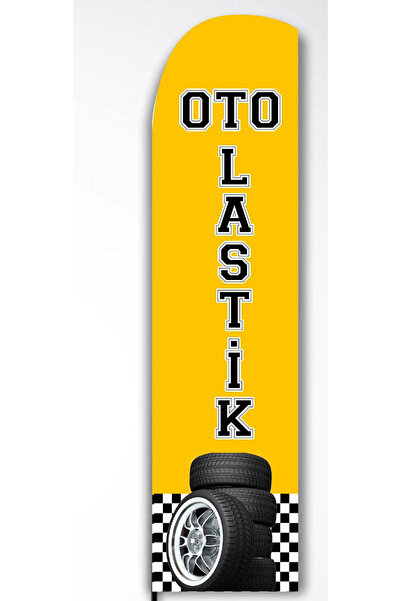 AYYILDIZ BAYRAKÇILIK OTO LASTİK YELKEN BAYRAK 75x300 (TEKLİ)