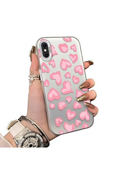 ucuc iPhone X/Xs Compatible Hard Acrylic Back Silicone Edge Lens Protection Case