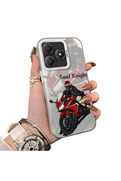 ucuc Realme Note 60 Compatible Hard Acrylic Back Silicone Edge Lens Protectio...