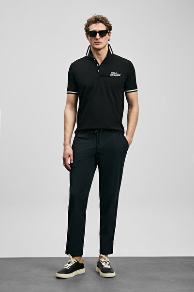 Lufian Eron Smart Erkek Chino Pantolon Slim Fit Siyah