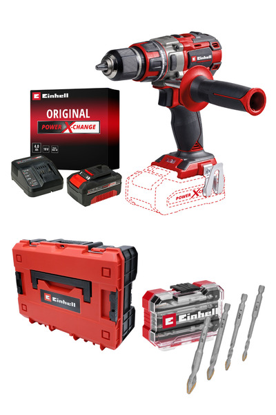 Einhell TP-CD 18/80Li BL Akülü Vidalama (4Ah StarterKit, 4Pcs Fayans Delici B...