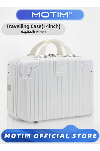 MOTIM 14in Mini Suitcase Travel Portable Storage Bag Waterproof ABS Hard Shel...