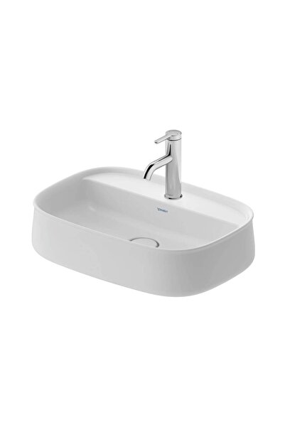 Duravit - Zencha Çanak Lavabo 55 cm Batarya Banklı Beyaz OUTLET - 2374550071-
