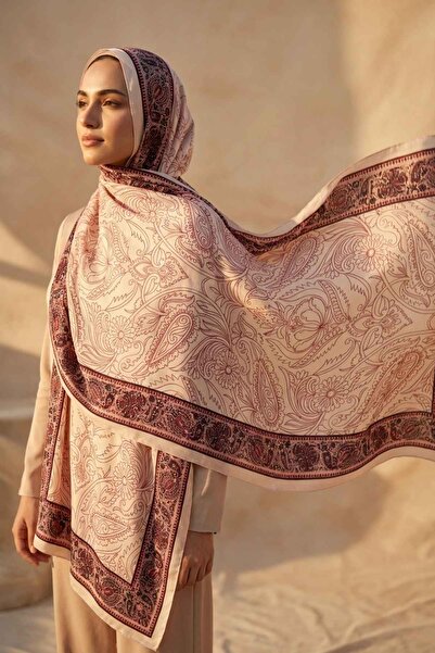 Mimelif Şehnaz İpeksi Desenli Şal