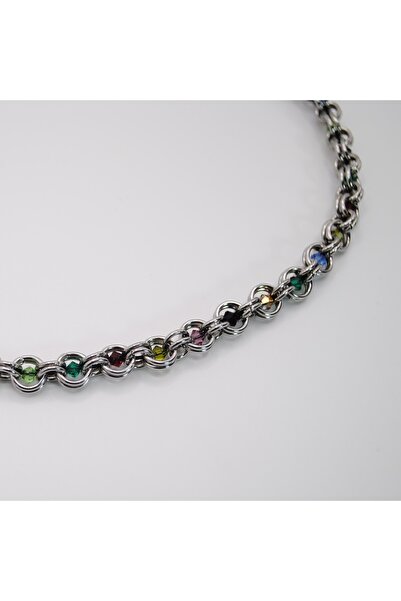 Gabrieli Stainless Steel Necklace and Preciosa-Rainbow Crystals