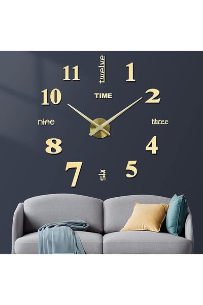 Arabest ساعة حائط ثلاثية الأبعاد يمكنك تركيبها بنفسك، ساعات حائط كبيرة الحجم ...