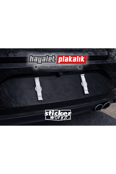 Sticker Works Hayalet Plakalık - Gizli Çerçevesiz Plakalık ( BEYAZ )