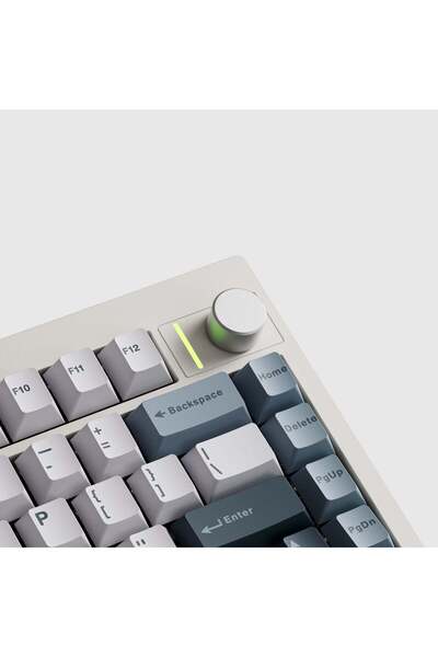 QwertyKey Tastatură mecanică QwertyKey75 PRO V2 cu comutator alb, liniară, wireless, Bluetooth, hotswap, RGB