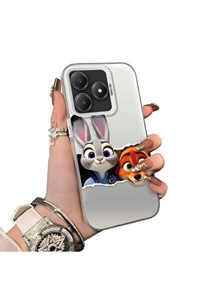 ucuc Realme Note 60 Compatible Hard Acrylic Back Silicone Edge Lens Protectio...