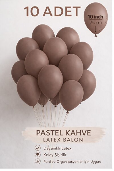 BKMC PARTY 10 Adet Latex Balon 10 İnç Parti Balonu Doğum Günü Süsleme Balonu