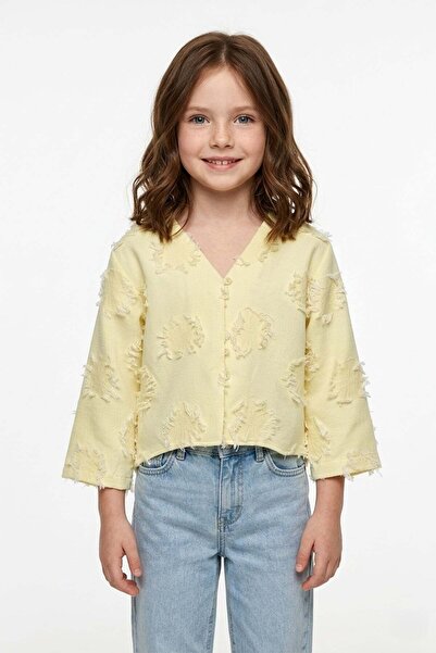 Fulla Moda Püsküllü Salaş Kız Çocuk Gömlek
