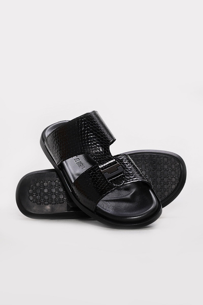 Ayakkabıhane Inside and Outside H Genuine Leather Black Comfortable Men's t S...