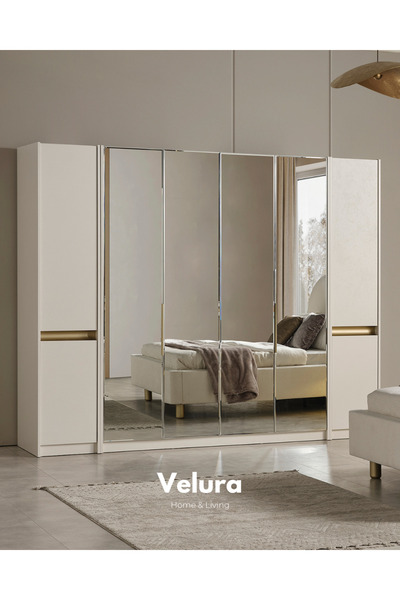 Velura Home & Living Bern 6 Kapaklı Gardırop - Aynalı