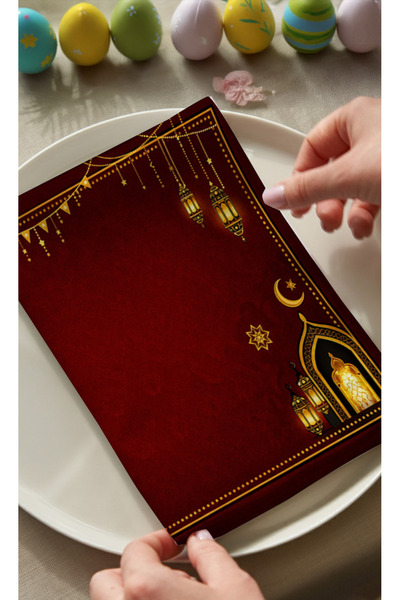 Markaev Bordo Ramadan Cotton 6-Piece Napkin Set