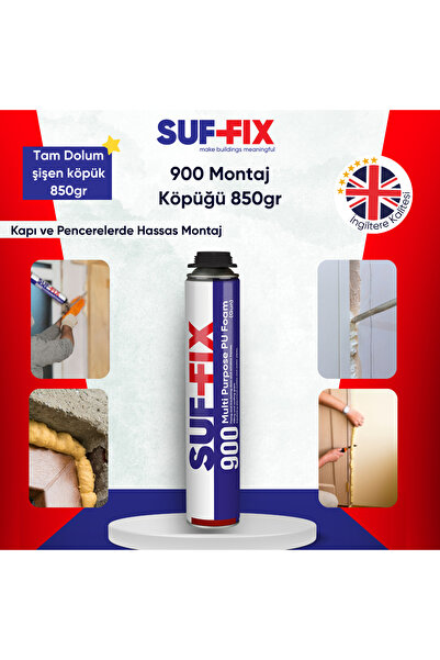 SUF FİX CONSTRUCTİON CHEMİCALS Suf-Fix 900 Tabancalı Montaj Köpüğü 750ml – Pr...