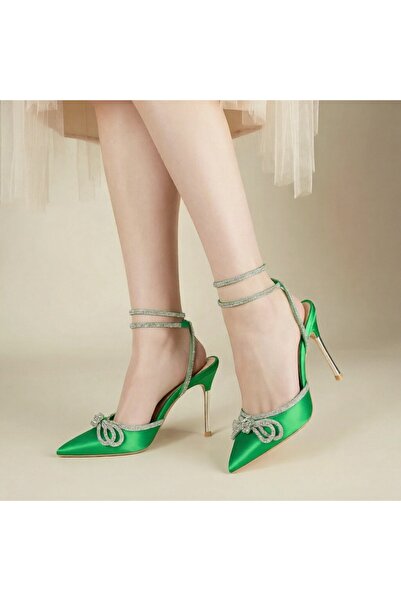 OEM Women's satin-look cutout shoes with Stiletto Heel , versatile, elegant m...