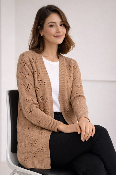 benguen Yazlık Pamuk Hırka R4551 Camel