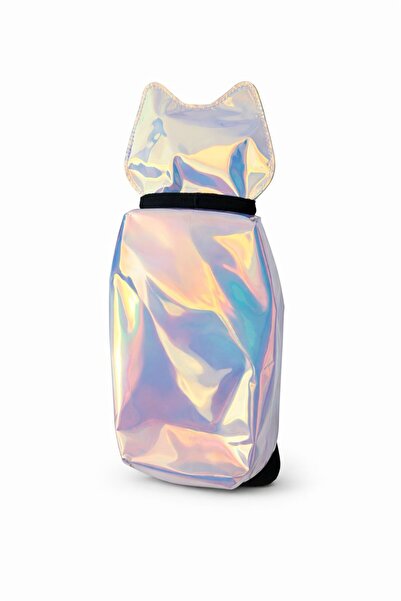 4nio Hologram Cat Design Mini Backpack