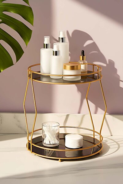 Rivaİstanbul Χρυσός Οργανωτής Αρωμάτων, Κοσμημάτων & Καλλυντικών Διπλού Επιπέδου