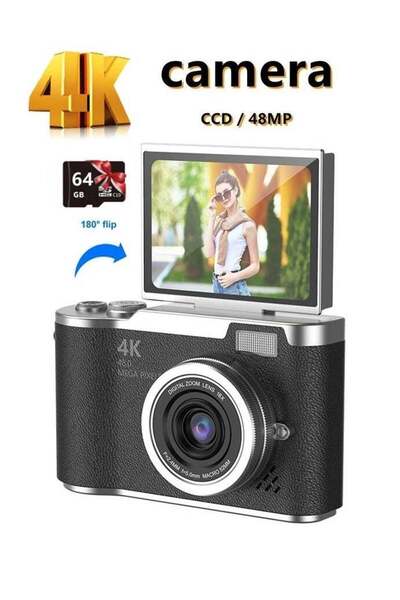 ASIV 4k CCD Digital Zoom Student Digital Camera 48MP Portable Digital Photogr...