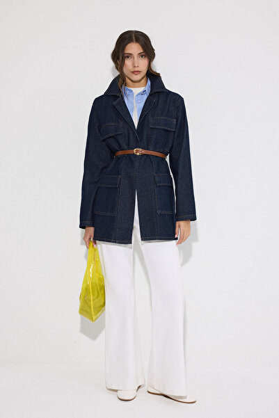 Touché Privé Denim Jacket with Belt Detail