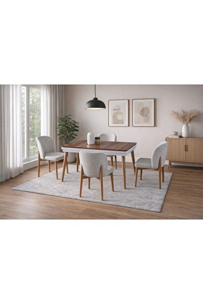 Prestij Masa&Sandalye Atlas Ceviz Masa Takımı