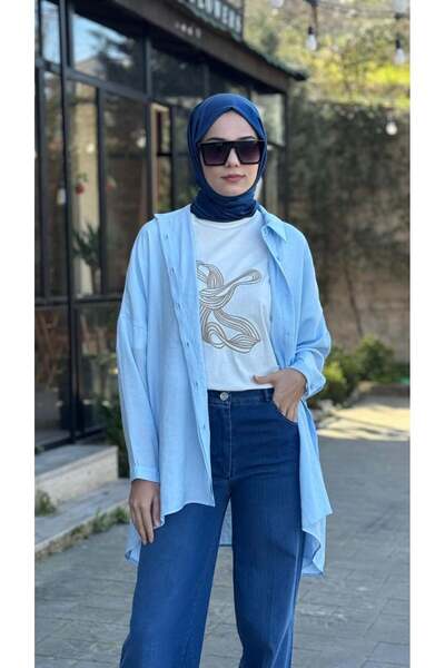 QOOQ STORE QOOQ Yarasa Kol Gömlek 26ss233