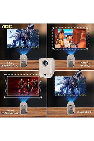Aoc جهاز عرض خارجي بقوة 9000 لومن ودقة 1080 بكسل، محكم الإغلاق بالكامل، تركيز...