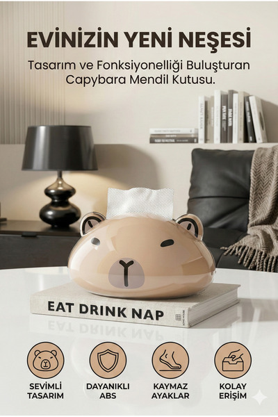 Playtronik Napkin Holder Paper Towel Dispenser - Decorative Tissue Box and De...