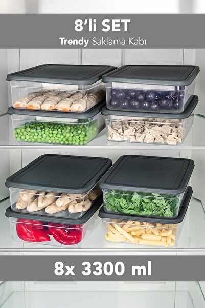 Meleni Home 8 τεμαχίων Trendy Organizer Ψυγείου - Κατάλληλο για φούρνο μικροκ...