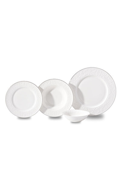 KORKMAZ Floransa Collection 53 Parça Platin Yemek Takımı A9877