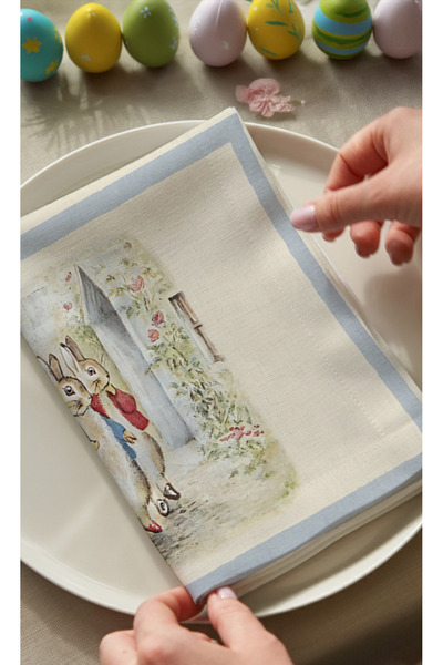 Markaev Easter Rabbits Cotton Piece 6-Piece Napkin Set