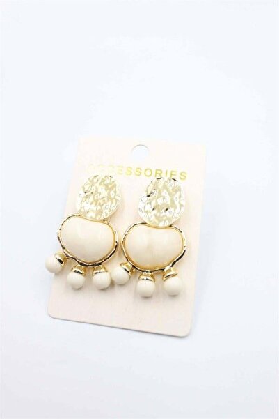 MENESSA Jewelled Earrings - Cream