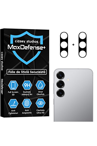 Casey Studios Set 2x Folie Camera Samsung Galaxy S25 Plus, Anti Zgarieturi, A...