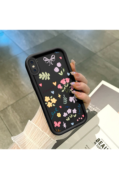 ucuc حافظة سيليكون سوداء متوافقة مع هاتف iPhone X/XS مع حماية للكاميرا ضد الص...