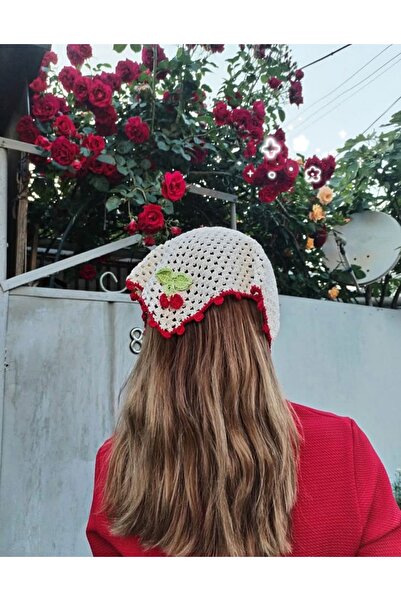 hbtasarim Cheryy Knit Bandana Lolita Y2K Coquette 🍒