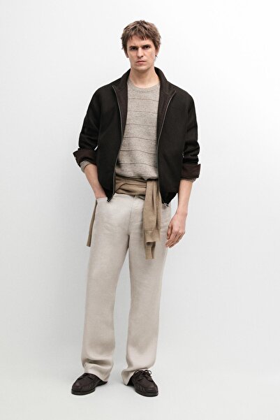 Massimo Dutti Çift taraflı keten ceket