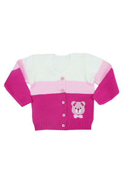 NO NAME Pulover tricotat, acrilic, ursuleț de pluș, multicolor