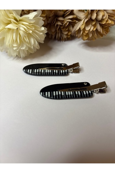 ADAA GIFT 2'li İz Yapmayan Makyaj Cilt Bakımı Klips Toka Seti Müzik Gitar ve ...