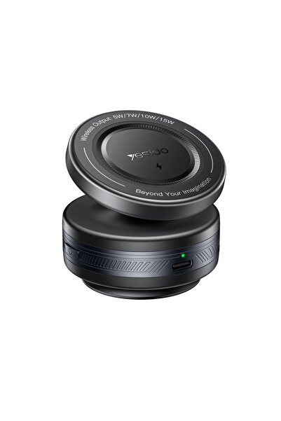Yesido Suport auto cu încărcare wireless, MagSafe, ventuză, 15W, negru