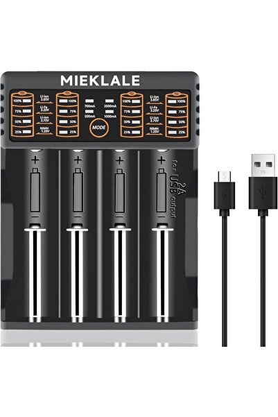 Arabest Universal Smart Battery Charger with LED Screen for Rechargeable Batt...