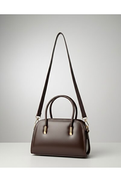 HAN Kadın Kahverengi Vintage El ve Omuz Çantası