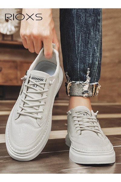 RIOXS Low Top Sneaker for Men, Fashion Casual Shoes Lace-up Sneakers, Versati...