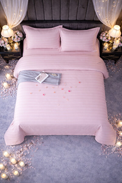 Set de in de pat damasc 4 piese 180x200 cu elastic +25 cm suplimentar, bumbac hotelier, fețe de pernă 55x80 miniatura 4