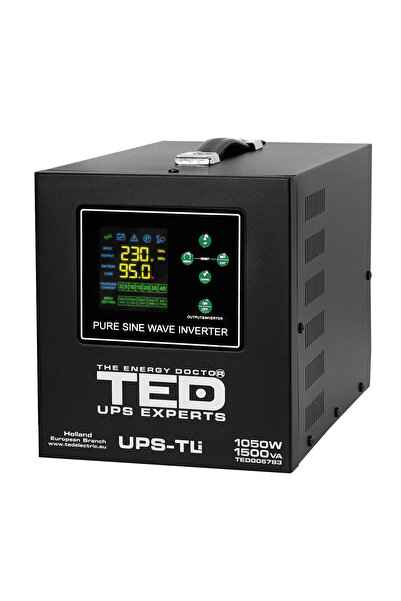TED Electric UPS 1500VA/1050W extended runtime LiFePO4 uses a battery (not in...