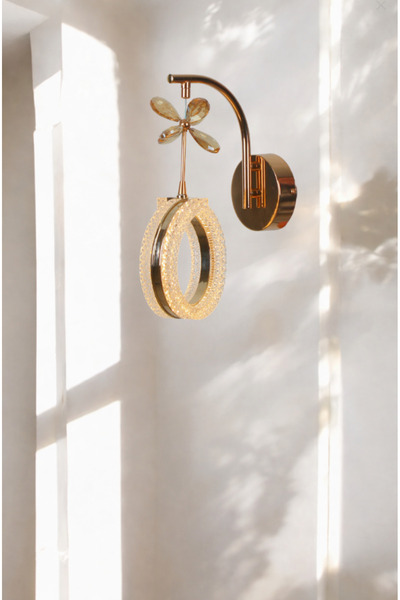 EY-EL TASARIM Alyans Stylish Led Sconce with Butterfly Stone Pendant Lamp in ...